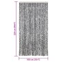 Cortina antimoscas chenilla gris negro y blanco 100x220 cm