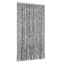 Cortina antimoscas chenilla gris negro y blanco 100x230 cm