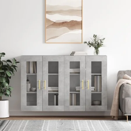 Armarios de pared 2 uds madera de ingeniería gris hormigón de vidaXL, Aparadores - Ref: Foro24-3197933, Precio: 163,56 €, Des...