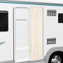 Cortina antimoscas chenilla beige y blanco 56x185 cm