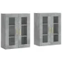 Armarios de pared 2 uds madera de ingeniería gris hormigón de vidaXL, Aparadores - Ref: Foro24-3197933, Precio: 163,56 €, Des...