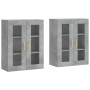Wandschränke 2 Stück betongraues Holzwerkstoff von vidaXL, Sideboards - Ref: Foro24-3197933, Preis: 165,33 €, Rabatt: %