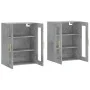 Armarios de pared 2 uds madera de ingeniería gris hormigón de vidaXL, Aparadores - Ref: Foro24-3197933, Precio: 163,56 €, Des...