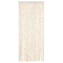 Cortina antimoscas chenilla beige y blanco 56x185 cm