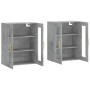Wandschränke 2 Stück betongraues Holzwerkstoff von vidaXL, Sideboards - Ref: Foro24-3197933, Preis: 165,33 €, Rabatt: %