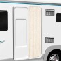 Cortina antimoscas chenilla beige y blanco 56x200 cm