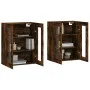 Wandschränke, 2 Stück, Holzwerkstoff, geräucherte Eiche von vidaXL, Sideboards - Ref: Foro24-3197934, Preis: 164,02 €, Rabatt: %