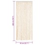 Cortina antimoscas chenilla beige y blanco 56x200 cm