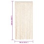 Cortina antimoscas chenilla beige y blanco 90x220 cm