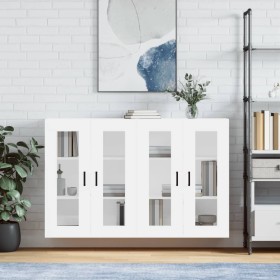 Armarios de pared 2 uds madera de ingeniería blanco de vidaXL, Aparadores - Ref: Foro24-3197937, Precio: 179,53 €, Descuento: %