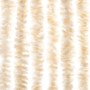 Cortina antimoscas chenilla beige y blanco 100x230 cm