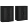 Wall cabinets 2 pcs black engineered wood by vidaXL, Sideboards - Ref: Foro24-3197938, Price: 179,65 €, Discount: %