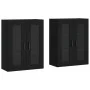 Wall cabinets 2 pcs black engineered wood by vidaXL, Sideboards - Ref: Foro24-3197938, Price: 177,13 €, Discount: %
