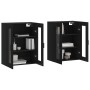 Wall cabinets 2 pcs black engineered wood by vidaXL, Sideboards - Ref: Foro24-3197938, Price: 179,65 €, Discount: %