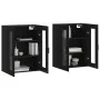Wall cabinets 2 pcs black engineered wood by vidaXL, Sideboards - Ref: Foro24-3197938, Price: 177,13 €, Discount: %