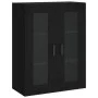 Wall cabinets 2 pcs black engineered wood by vidaXL, Sideboards - Ref: Foro24-3197938, Price: 177,13 €, Discount: %