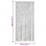 Cortina antimoscas chenilla gris 90x200 cm