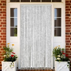 Cortina antimoscas chenilla gris 90x220 cm
