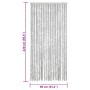 Cortina antimoscas chenilla gris 90x220 cm