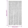Cortina antimoscas chenilla gris 100x200 cm
