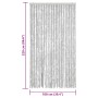 Cortina antimoscas chenilla gris 100x220 cm
