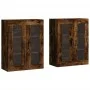 Armarios de pared 2 uds madera de ingeniería roble ahumado de vidaXL, Aparadores - Ref: Foro24-3197942, Precio: 167,79 €, Des...