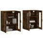 Armarios de pared 2 uds madera de ingeniería roble ahumado de vidaXL, Aparadores - Ref: Foro24-3197942, Precio: 167,79 €, Des...