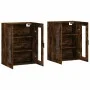 Armarios de pared 2 uds madera de ingeniería roble ahumado de vidaXL, Aparadores - Ref: Foro24-3197942, Precio: 167,79 €, Des...