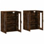 Armarios de pared 2 uds madera de ingeniería roble ahumado by vidaXL, Sideboards - Ref: Foro24-3197942, Price: 170,36 €, Disc...