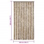 Cortina antimoscas chenilla marrón oscuro y beige 100x200 cm