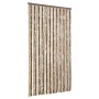 Cortina antimoscas chenilla marrón oscuro y beige 100x220 cm