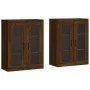 Armarios de pared 2 uds madera de ingeniería marrón roble de vidaXL, Aparadores - Ref: Foro24-3197944, Precio: 168,18 €, Desc...