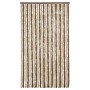 Cortina antimoscas chenilla marrón oscuro y beige 100x220 cm