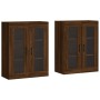 Wandschränke, 2 Stück, Eichenbraun, Holzwerkstoff von vidaXL, Sideboards - Ref: Foro24-3197944, Preis: 171,20 €, Rabatt: %