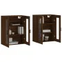 Armarios de pared 2 uds madera de ingeniería marrón roble de vidaXL, Aparadores - Ref: Foro24-3197944, Precio: 168,18 €, Desc...