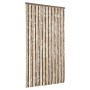Cortina antimoscas chenilla marrón oscuro y beige 100x230 cm