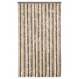 Cortina antimoscas chenilla marrón oscuro y beige 100x230 cm