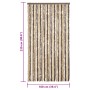 Cortina antimoscas chenilla marrón oscuro y beige 100x230 cm