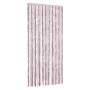 Cortina antimoscas chenilla gris plateado y rosa 90x220 cm