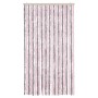 Cortina antimoscas chenilla gris plateado y rosa 100x200 cm