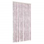 Cortina antimoscas chenilla gris plateado y rosa 100x220 cm