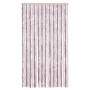 Cortina antimoscas chenilla gris plateado y rosa 100x220 cm