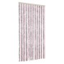Cortina antimoscas chenilla gris plateado y rosa 100x230 cm
