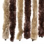 Cortina antimoscas chenilla beige y marrón claro 100x230 cm