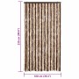 Cortina antimoscas chenilla beige y marrón claro 100x230 cm