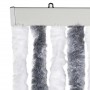 Cortina antimoscas chenilla gris y blanco 100x200 cm