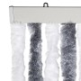 Cortina antimoscas chenilla gris y blanco 100x230 cm
