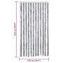 Cortina antimoscas chenilla gris y blanco 100x230 cm