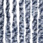 Cortina antimoscas chenilla azul y blanco 100x200 cm