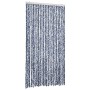 Cortina antimoscas chenilla azul y blanco 100x230 cm